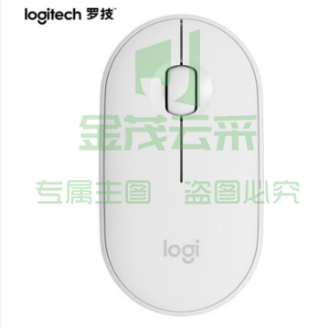 罗技（Logitech）Pebble 鹅卵石轻薄型静音鼠标 蓝牙无线双模 静音 便携 时尚鼠标 【PEBBLE】米白色