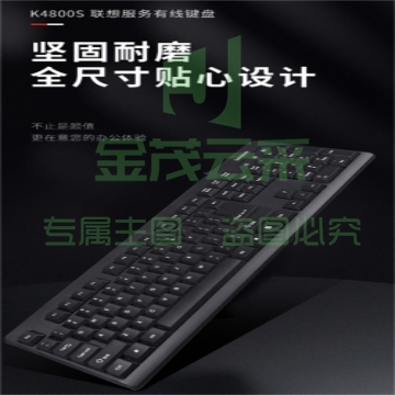 联想（lenovo）键盘 有线键盘 K4800S 电脑办公键盘 笔记本键盘黑色