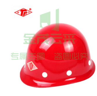 唐丰 小沿玻璃钢安全帽  户外工地建筑工程制造舒适安全定制印字 红