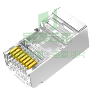 绿联 UGREEN 六类RJ45水晶头 50248 6类千兆工程级网络连接 8p8c网线接头镀金 100个