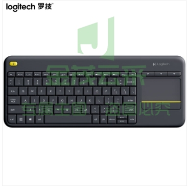罗技（Logitech）K400 Plus 键盘 无线键盘 办公键盘 带触摸板 优联 黑色 带无线2.4G接收器