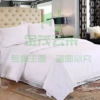 世纪娃  枕套 白缎条100%棉、纱织40*40加密、缩水率+5%