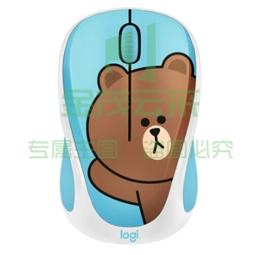 罗技（Logitech）LINE FRIENDS 无线鼠标 可爱萌系光电女生鼠标 送女神 情人节礼物 布朗熊BROWN