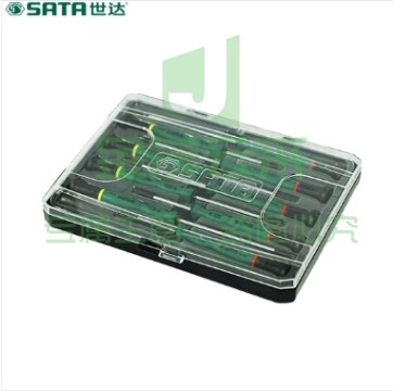 世达(SATA)工具9件一字、十字微型螺丝批组套货号09316