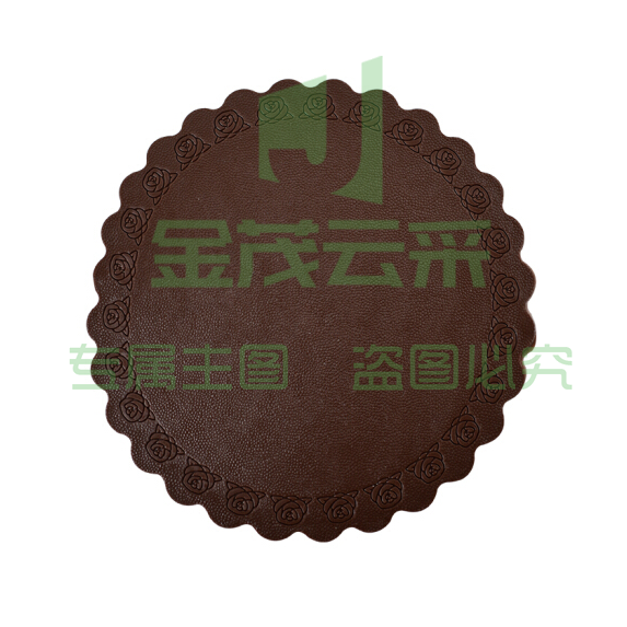 茶杯垫子 PVC 欧式创意简约隔热垫 17.5CM 咖色