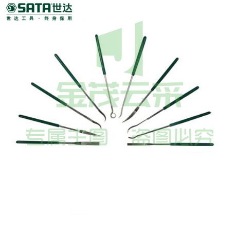 世达(SATA)10件套金刚石特种异型什锦锉3x140MM/金刚石锉削什锦三角锉刀金属钢锉03804