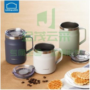 乐扣乐扣 locknlock LHC4218WHT 遇见咖啡杯 304不锈钢桌面保温杯 非密封盖390ml白色 (