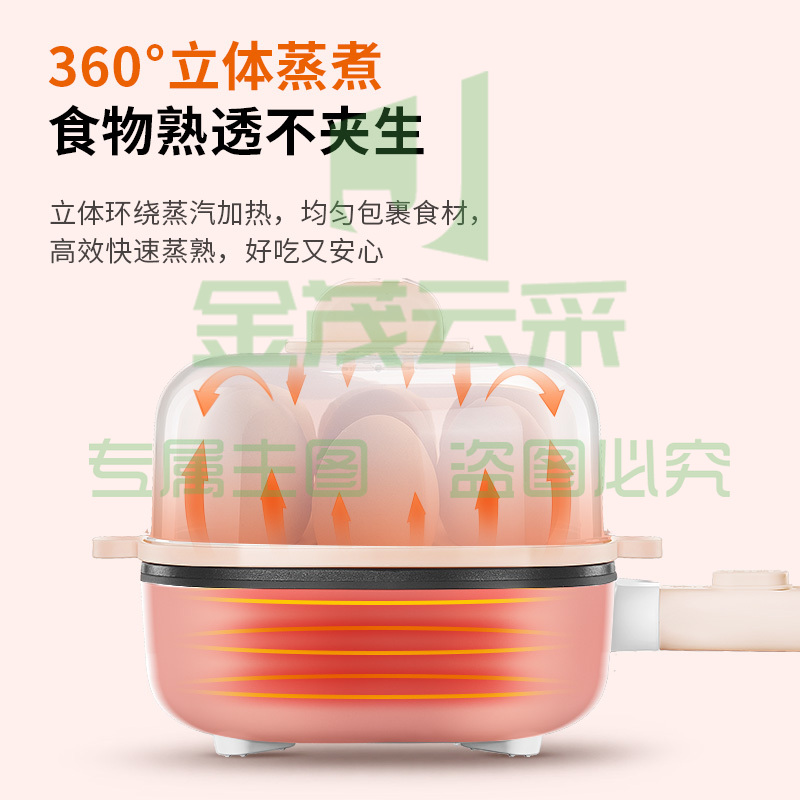 九阳(Joyoung)煮蛋器 多功能智能早餐蒸煎一体机 SK03B-GS110(单层)(