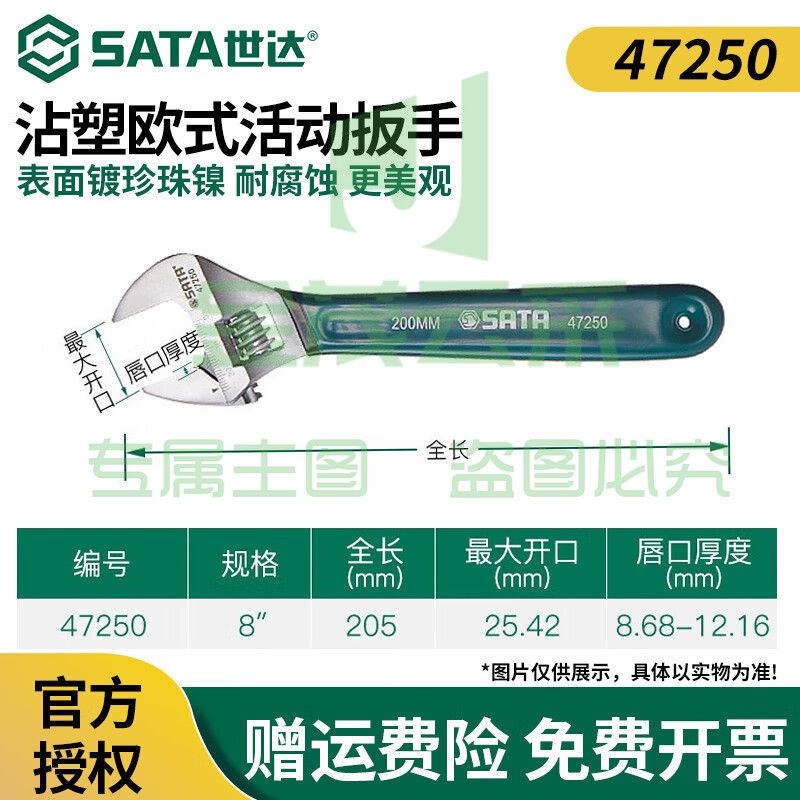 小扳手迷你活动扳手小型大开口活络扳手活口扳手小号8沾塑柄(开口量25mm)