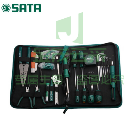 世达(SATA)27件电子工具组套/工具箱包组套电脑螺丝刀扳手组合套装 03760
