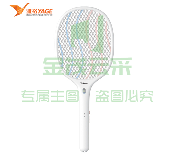 雅格 YG-D112 电蚊拍带LED照明USB充电式家用灭蚊拍灭蚊虫蚊子拍驱蚊灭蚊器苍蝇拍
