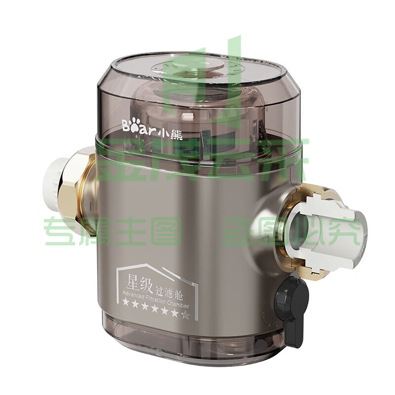 小熊(Bear)前置过滤器家用全屋自来水过滤器净水器8T大通量水动力反冲洗可拆洗滤芯万向安装型JH-UE006