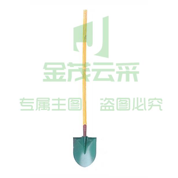 WEIYANG/卫洋 尖头铁锹 012 铁锨铁铲木柄1.2米 锰钢淬火推雪铲子大号含柄 绿色