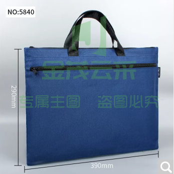 得力(deli) 手提帆布袋手提袋 商务会议包公文袋公文包资料袋 办公用品 标准日常款 5840