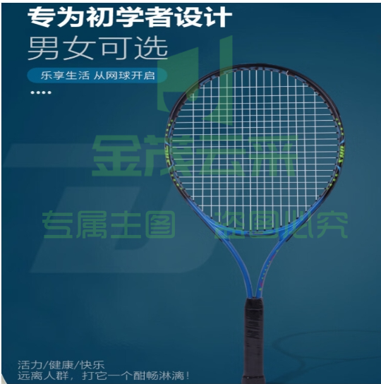红双喜网球回弹训练器 网球拍单人带线回弹 儿童一个人打的弹力球 290蓝色