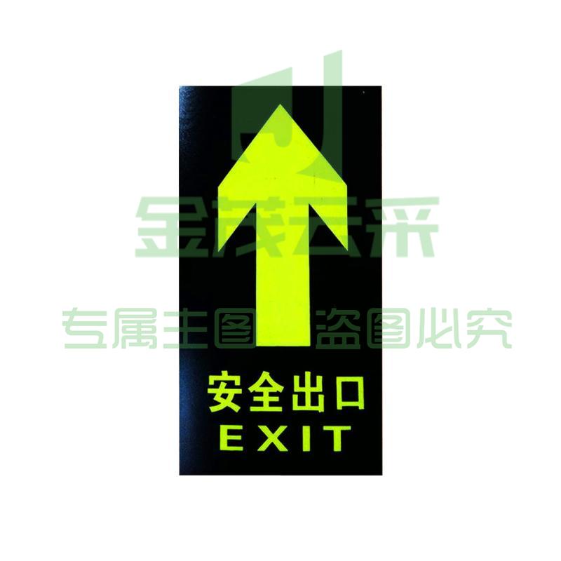 巨联(JULIAN)安全出口直箭头 长形夜光荧光自发光