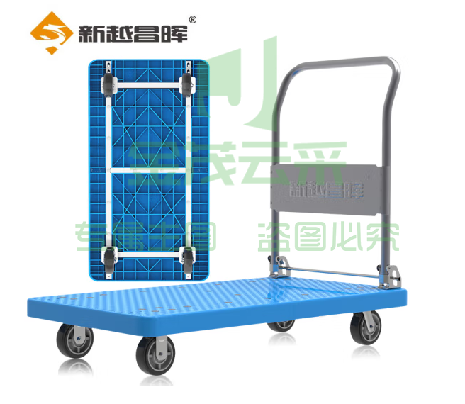 新越昌晖 平板车 小推车 加长70cm*115cm 静音轮 承重约1400斤