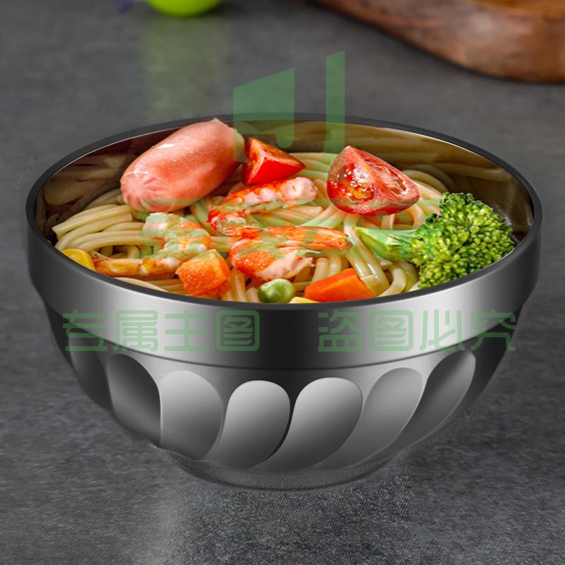 美厨(maxcook)不锈钢碗20cm 大汤碗面碗餐具 双层隔热MCWA-101JDXC0216092355985
