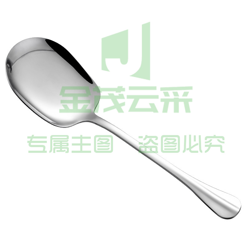 巨联(JULIAN) 7*25cm 304不锈钢公用勺子 大号分餐勺