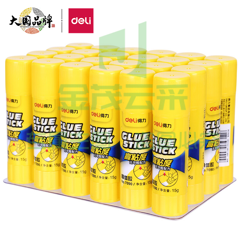 得力(deli)15g高粘性固体胶水 24支装 27050