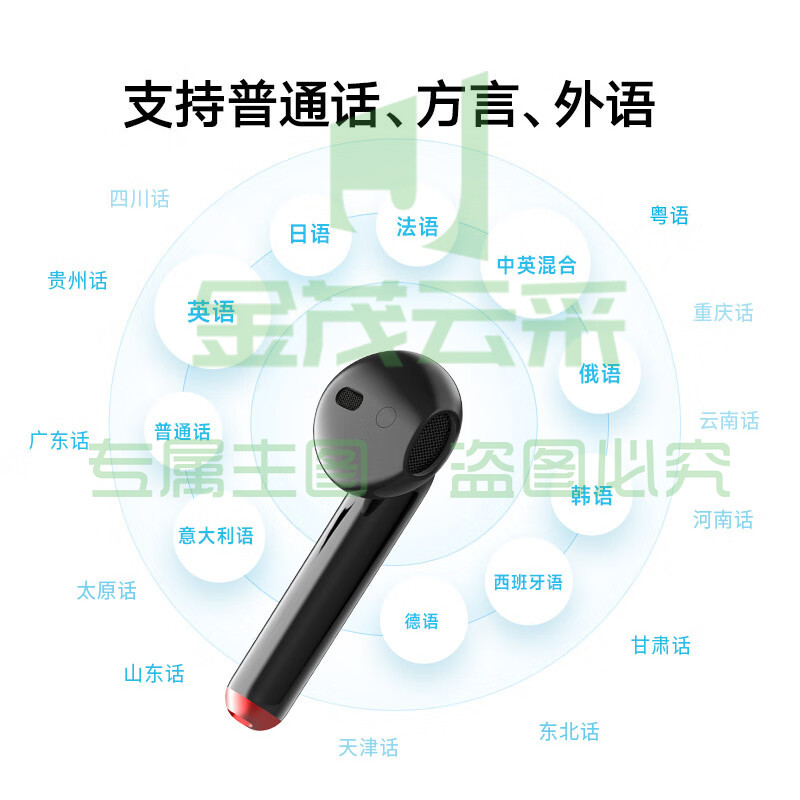 科大讯飞（iFLYTEK）智能录音耳机iFLYBUDS lite 无线蓝牙耳机 通话降噪 通话录音即时转写 20H续航 触控