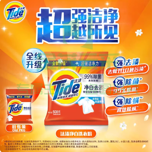 汰渍洗衣粉218g袋装