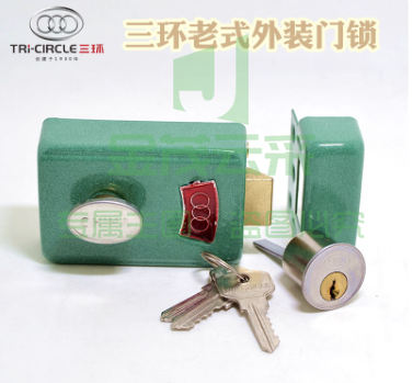 老式门锁 三保险弹子门锁  三保险老式木门防盗内门锁碰锁  方向可选择