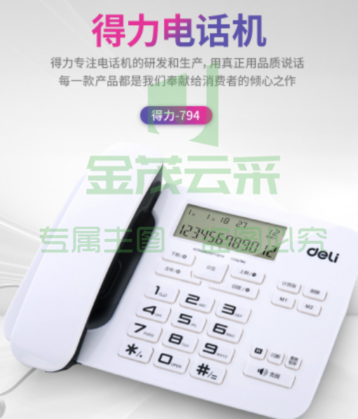 得力（deli) 电话机座机 固定电话  794黑