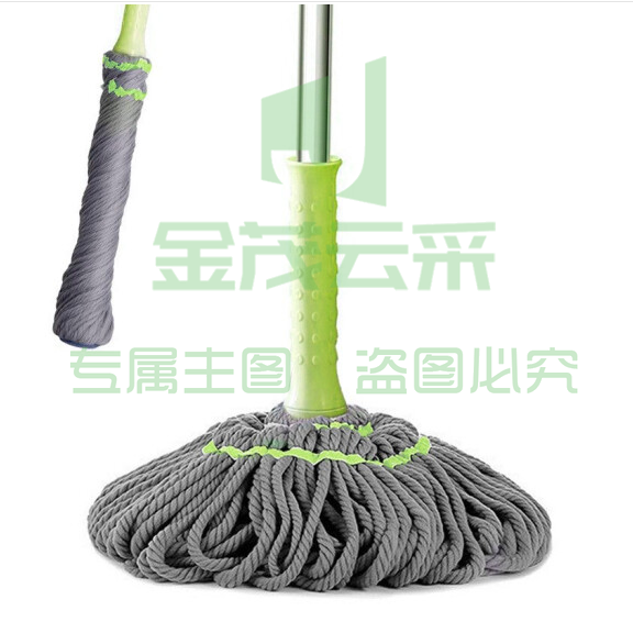 拧水纤维拖把 自拧水拖把 家庭办公室食堂用拖把 颜色随机