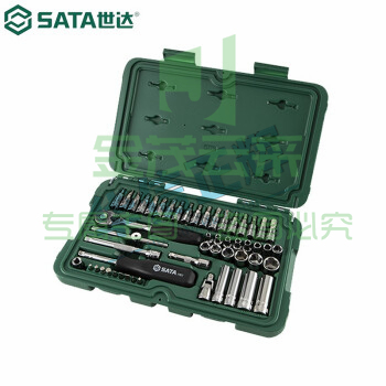 世达(SATA)工具快修店棘轮套筒扳手汽修汽保工具箱套装52件套筒组套09002