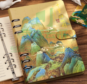 千里江山图 活页本可拆卸记事本 中国风a//5记事本 高颜值日记本